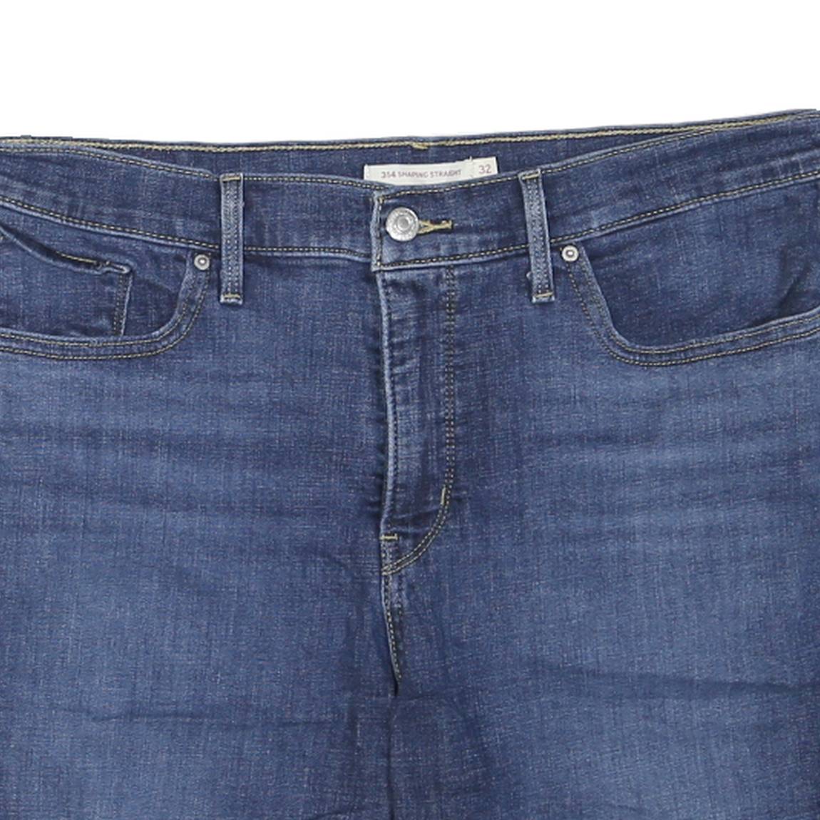 LEVI'S Womens Denim Blue Casual Cotton Blend Shorts M W32 Shaping Straight