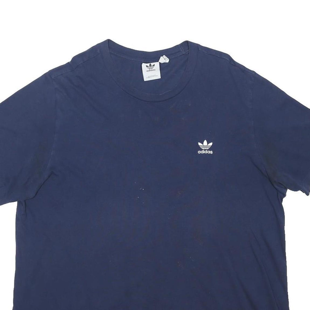 ADIDAS ORIGINALS Mens Blue Modern T-Shirt XL Short Sleeve Crew Neck Comfortable