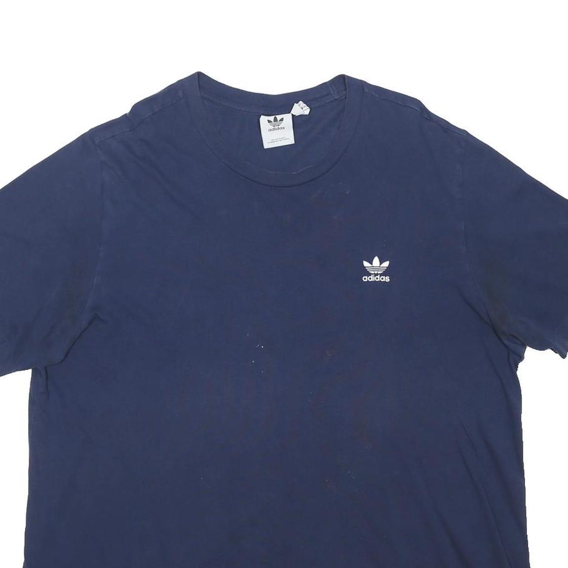 ADIDAS ORIGINALS Mens Blue Modern T-Shirt XL Short Sleeve Crew Neck Comfortable