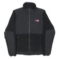 THE NORTH FACE Womens Black Jacket S Polyester Fleece Pink Logo Zip Outdoor Warm