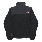 THE NORTH FACE Womens Black Jacket S Polyester Fleece Pink Logo Zip Outdoor Warm