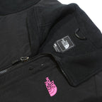 THE NORTH FACE Womens Black Jacket S Polyester Fleece Pink Logo Zip Outdoor Warm