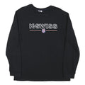 K SWISS Mens Black Cotton Blend Crew Neck Sweatshirt M Logo Embroidered