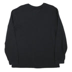K SWISS Mens Black Cotton Blend Crew Neck Sweatshirt M Logo Embroidered
