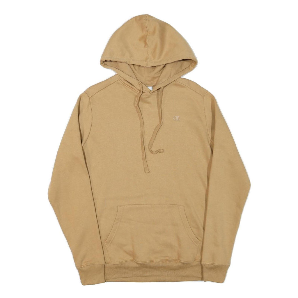 CHAMPION Mens Beige Pullover Hoodie S Cotton Blend Casual Streetwear