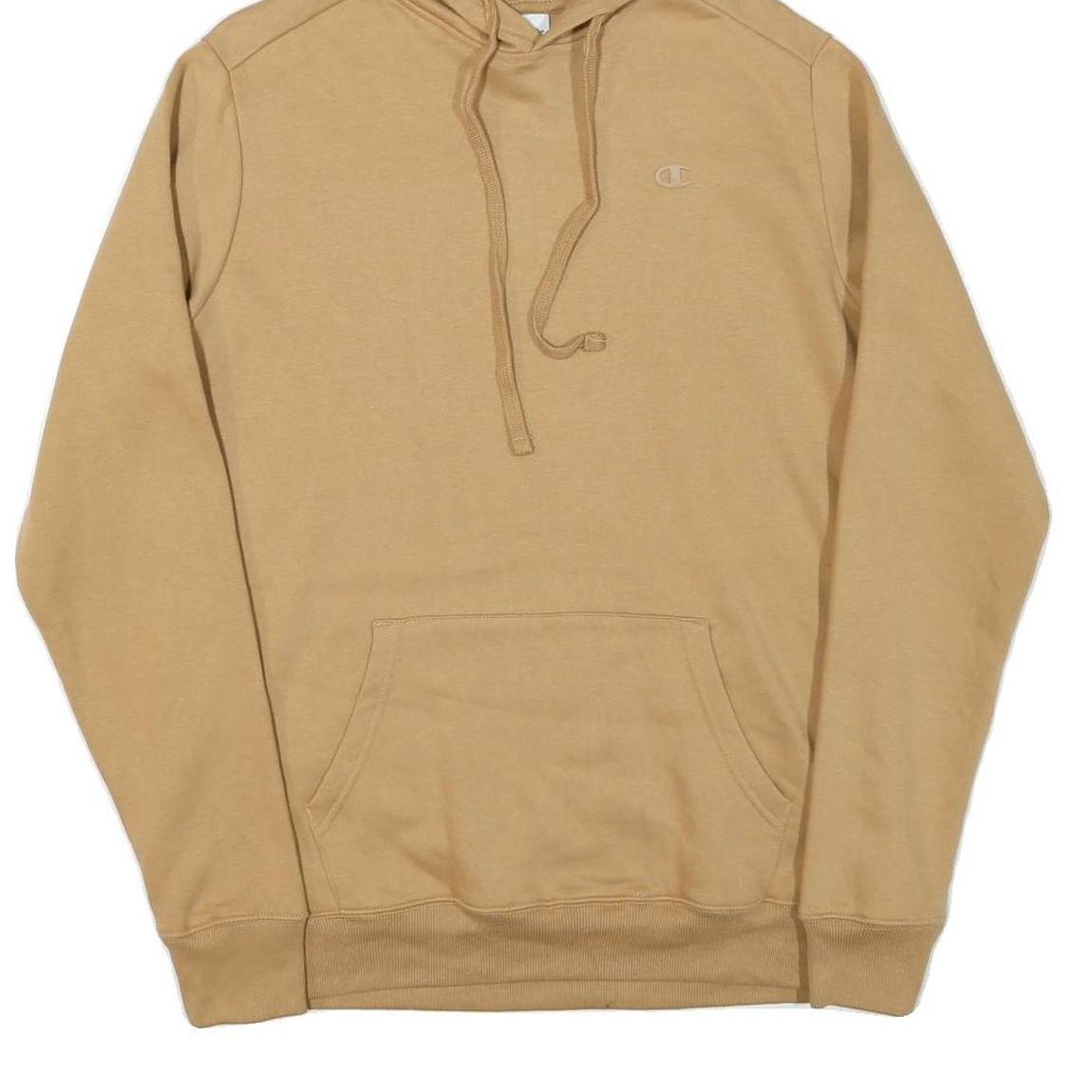 CHAMPION Mens Beige Pullover Hoodie S Cotton Blend Casual Streetwear