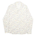 LEVI'S Womens White Floral Cotton Blend Shirt S Casual Button Down