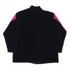 Mens Black Red & Purple Polyester Blend Zip Up Jacket L Velvet Colourblock