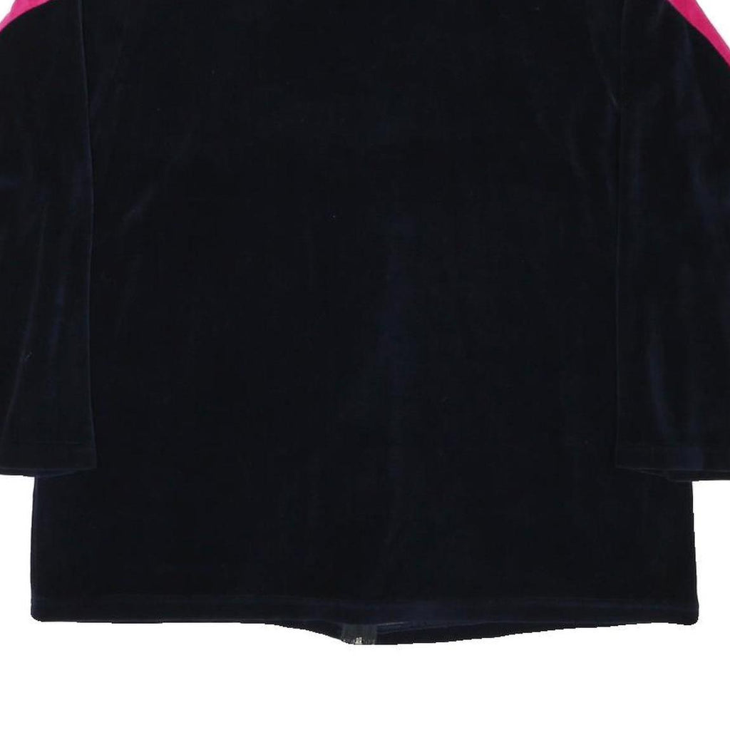 Mens Black Red & Purple Polyester Blend Zip Up Jacket L Velvet Colourblock