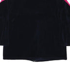 Mens Black Red & Purple Polyester Blend Zip Up Jacket L Velvet Colourblock