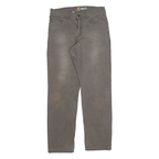 CARHARTT Mens Cotton Blend Brown Relaxed Straight Trousers W32 L31 Workwear
