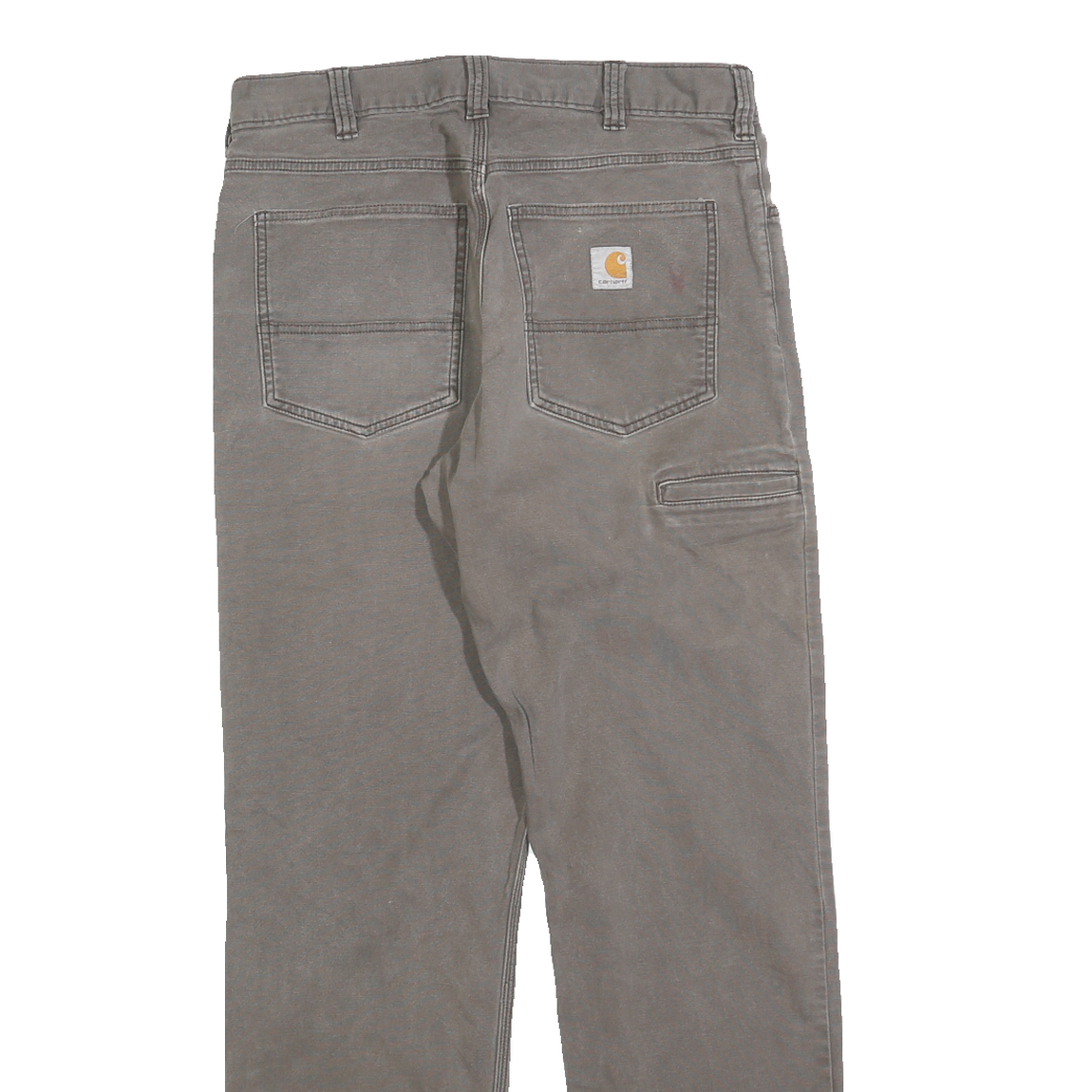 CARHARTT Mens Cotton Blend Brown Relaxed Straight Trousers W32 L31 Workwear