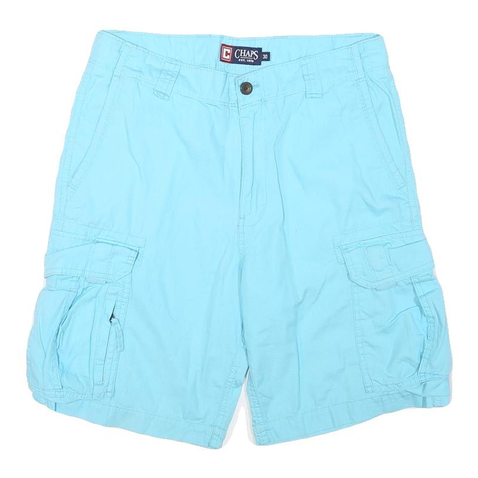 CHAPS Mens Shorts Blue Cargo M W30 Cotton Blend Casual Pockets Comfortable