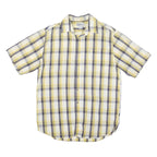 CARHARTT Mens Yellow & Grey Check Shirt L Cotton Blend Casual Workwear