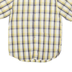 CARHARTT Mens Yellow & Grey Check Shirt L Cotton Blend Casual Workwear