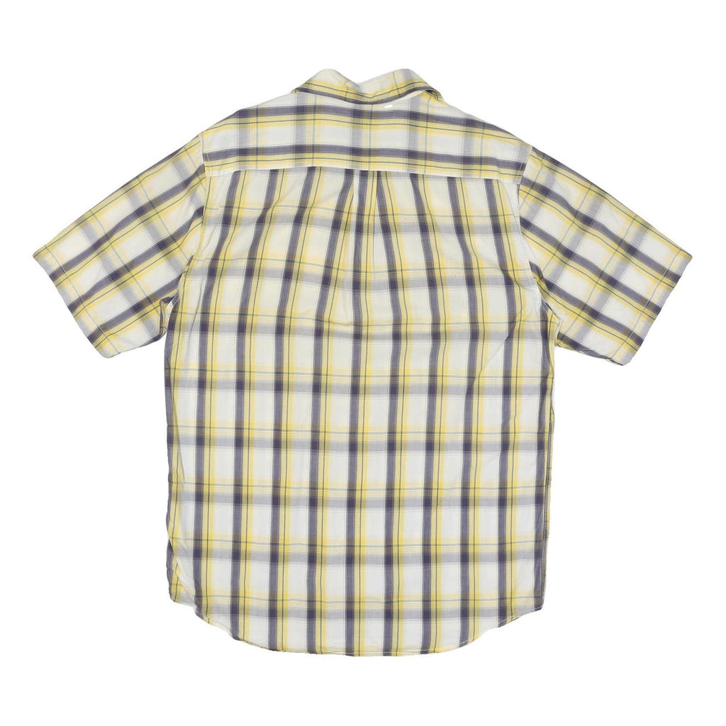 CARHARTT Mens Yellow & Grey Check Shirt L Cotton Blend Casual Workwear