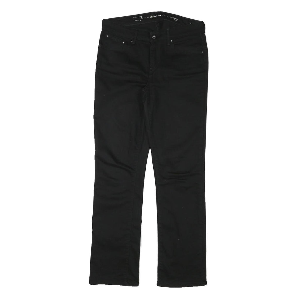 LEVI'S Womens Black Regular Straight Denim Woven Cotton Blend Jeans W30 L30 Zip