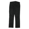 LEVI'S Womens Black Regular Straight Denim Woven Cotton Blend Jeans W30 L30 Zip
