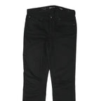 LEVI'S Womens Black Regular Straight Denim Woven Cotton Blend Jeans W30 L30 Zip