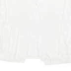 MY JEWELS Womens White Basic Long Sleeve V-Neck Top L Button Detail Lightweight