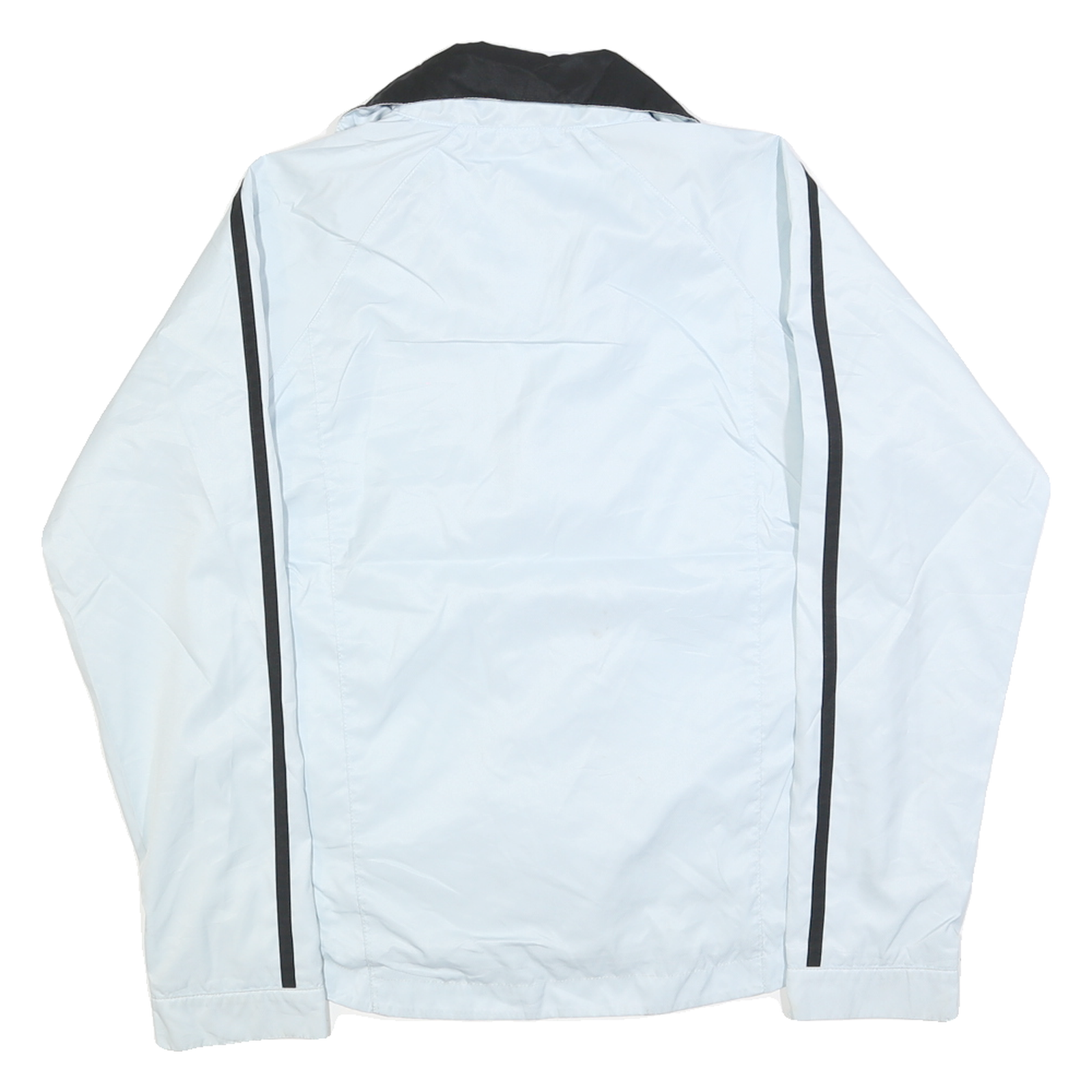 NIKE Womens White & Black Track Jacket S Polyester Blend Lightweight Zip