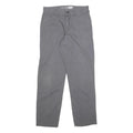 CARHARTT Mens Relaxed Grey Cotton Blend Trousers W30 L29 Workwear Casual Zip