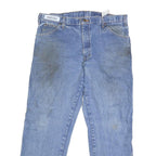 DICKIES Mens Regular Fit Blue Denim Jeans W36 L30 Cotton Blend Zip