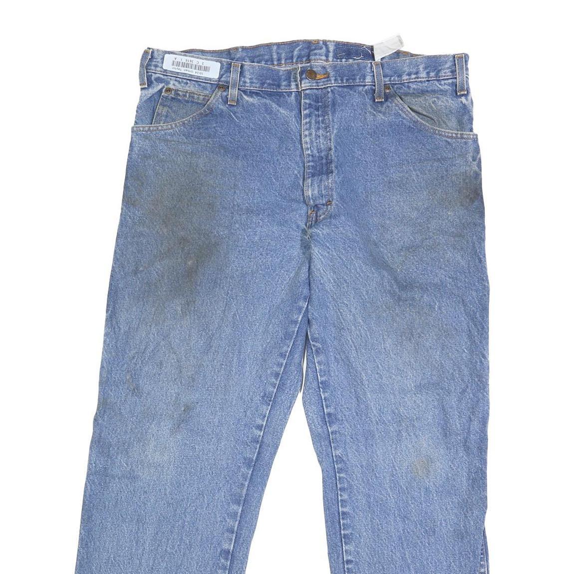 DICKIES Mens Regular Fit Blue Denim Jeans W36 L30 Cotton Blend Zip