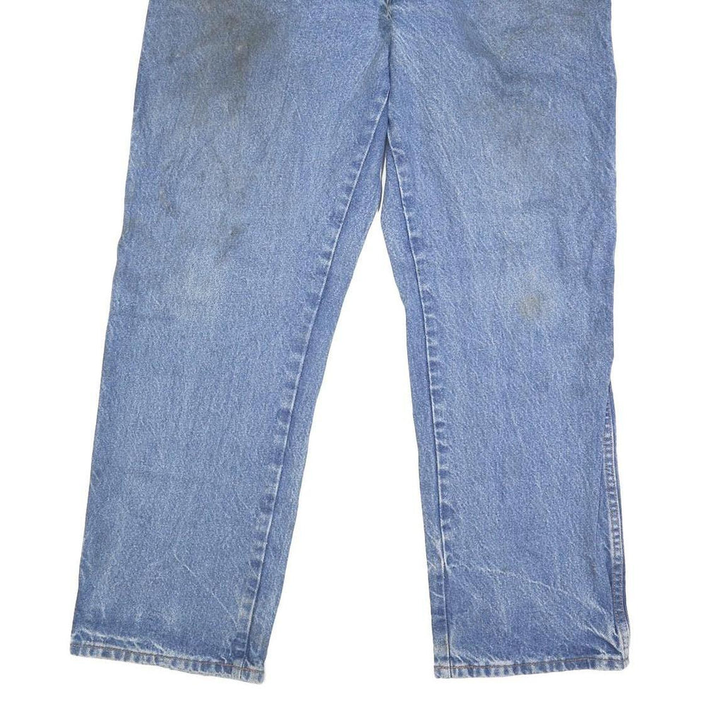 DICKIES Mens Regular Fit Blue Denim Jeans W36 L30 Cotton Blend Zip