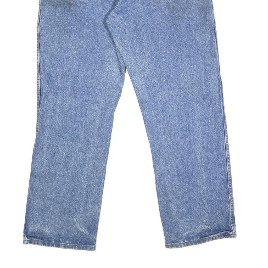 DICKIES Mens Regular Fit Blue Denim Jeans W36 L30 Cotton Blend Zip