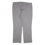 DICKIES Mens Cotton Blend Grey Regular Fit Straight Leg Trousers W40 L32 Casual