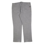 DICKIES Mens Cotton Blend Grey Regular Fit Straight Leg Trousers W40 L32 Casual