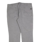 DICKIES Mens Cotton Blend Grey Regular Fit Straight Leg Trousers W40 L32 Casual