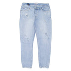CHAMPION Distressed Womens Jeans Blue Regular Tapered W34 L29