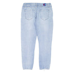 CHAMPION Distressed Womens Jeans Blue Regular Tapered W34 L29