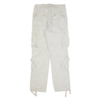 MATCHSTICK Cargo Mens Trousers Beige Regular Tapered W30 L30