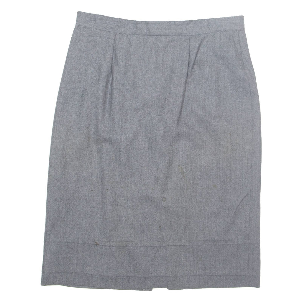 PETER HAHN Womens Straight Skirt Grey Knee Length UK 14