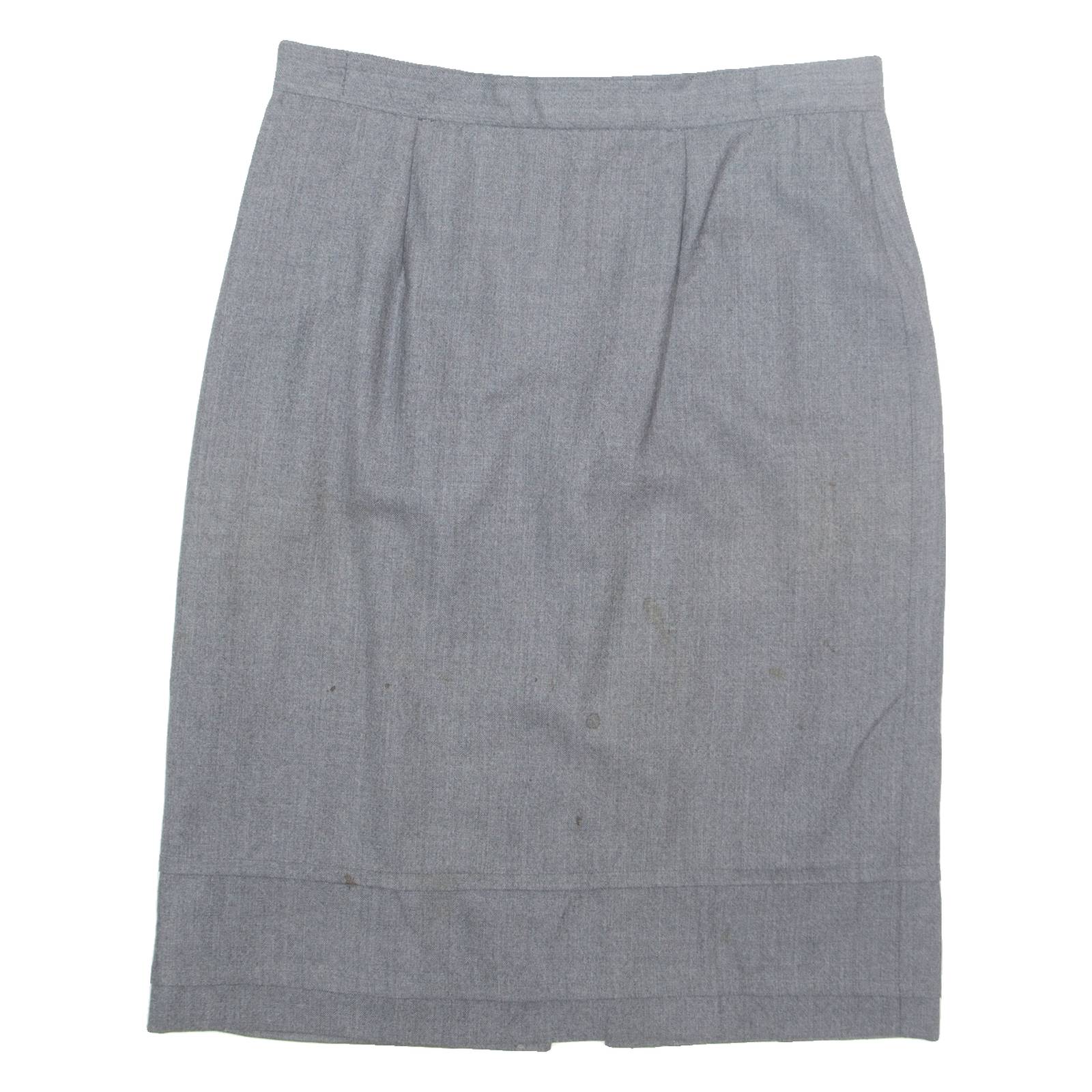 PETER HAHN Womens Straight Skirt Grey Knee Length UK 14