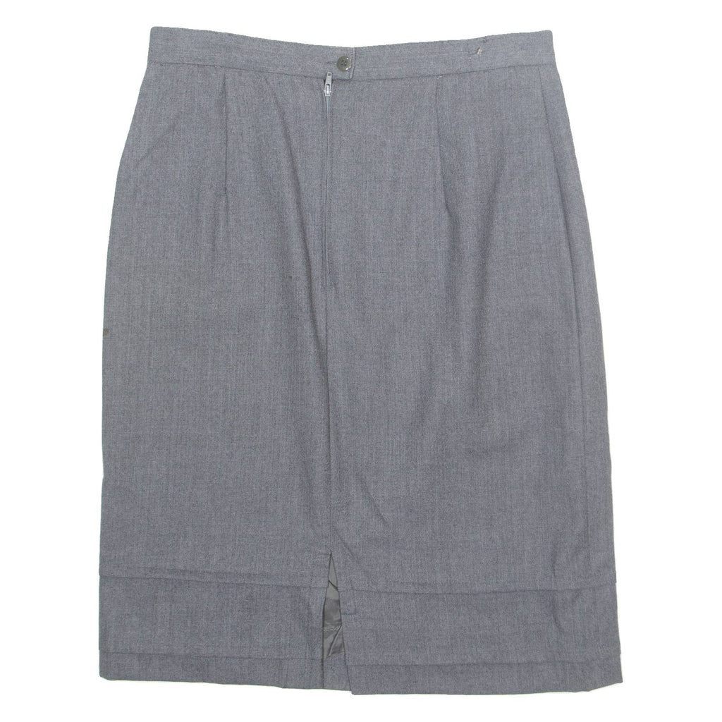 PETER HAHN Womens Straight Skirt Grey Knee Length UK 14