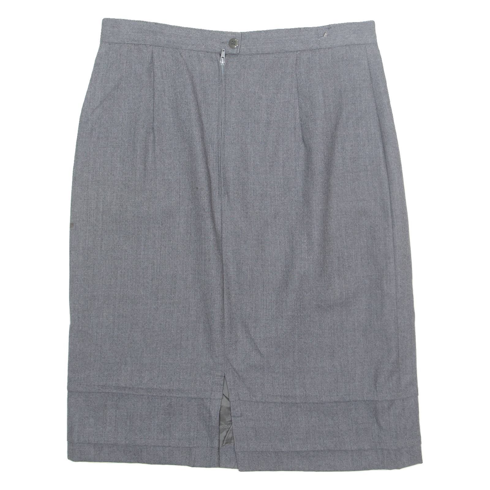 PETER HAHN Womens Straight Skirt Grey Knee Length UK 14