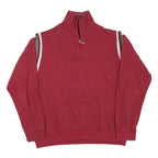 GIN TONIC Mens Red Sweatshirt Half Zip M Casual Cotton Blend Retro Style