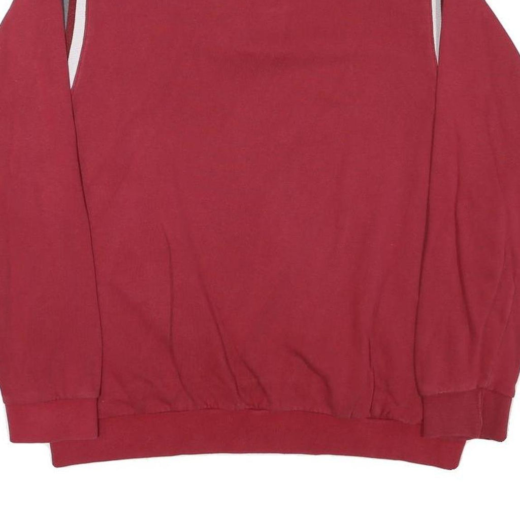 GIN TONIC Mens Red Sweatshirt Half Zip M Casual Cotton Blend Retro Style