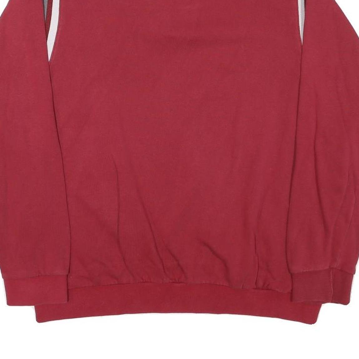 GIN TONIC Mens Red Sweatshirt Half Zip M Casual Cotton Blend Retro Style