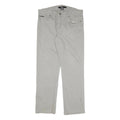 CALVIN KLEIN Mens Cotton Blend Grey Regular Straight Trousers W34 L30 Classic