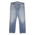 LEVI'S 501 Mens Jeans Blue Regular Straight Denim Medium W33 L30 Classic Button