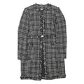 DKNY Womens Black & White Tweed Jacket M Polyester Blend Classic Elegant