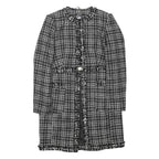 DKNY Womens Black & White Tweed Jacket M Polyester Blend Classic Elegant