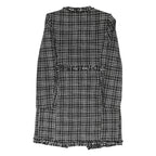 DKNY Womens Black & White Tweed Jacket M Polyester Blend Classic Elegant