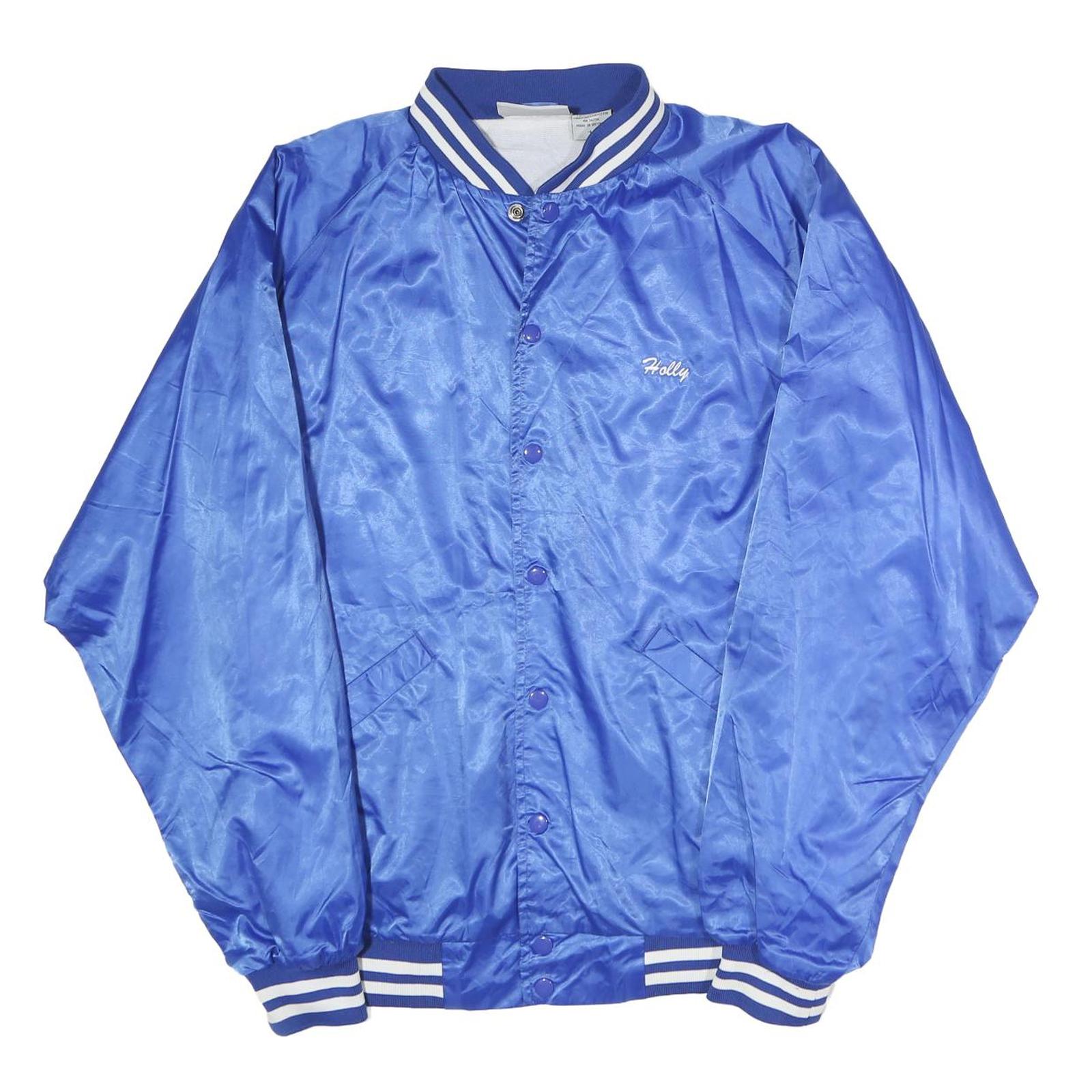 CARDINAL Mens Blue Nylon Button Jacket L Plain American Heritage Tour 2010