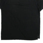 NAUTICA Mens Black & White Short Sleeve Plain L Cotton Polo Shirt Contrast